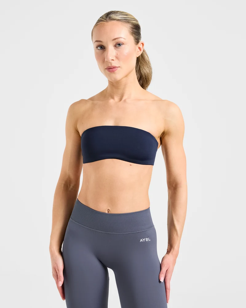 Essential Bandeau Sports Bra - Navy