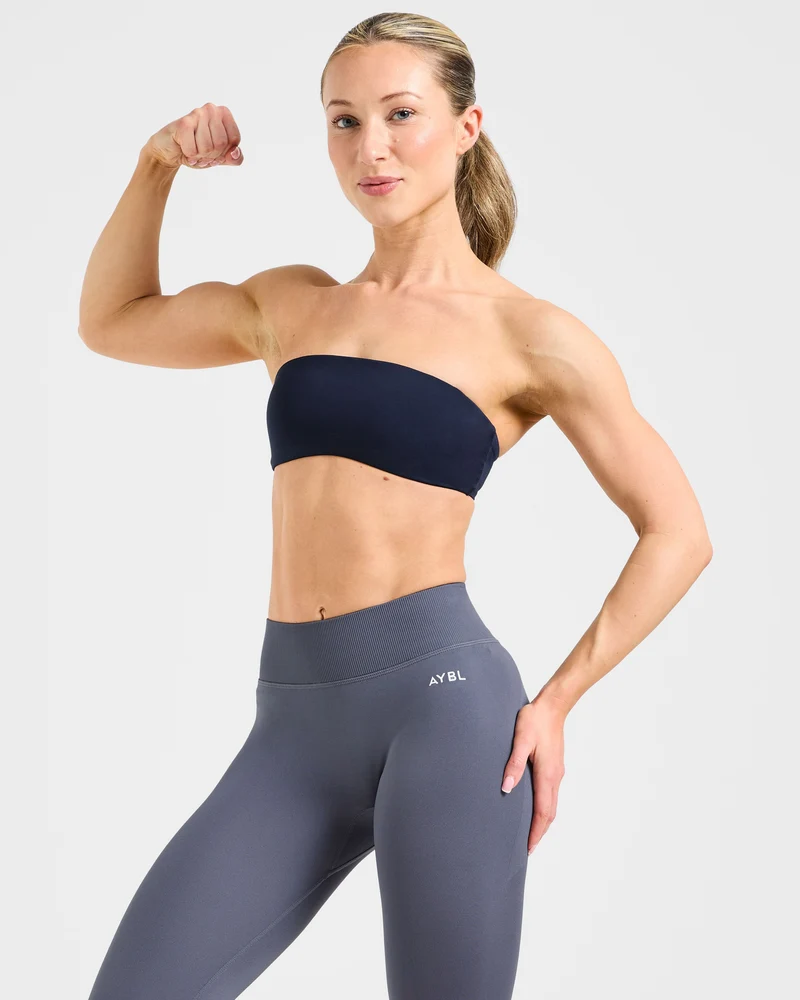 Essential Bandeau Sports Bra - Navy