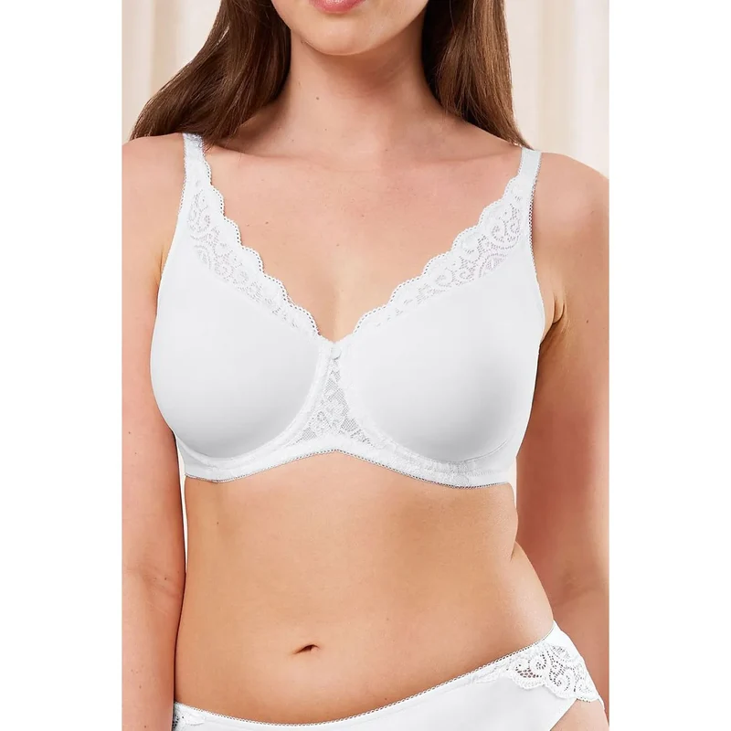 Soutien-gorge minimiseur microfibre douce armatures confort élégant femme poitrine généreuse