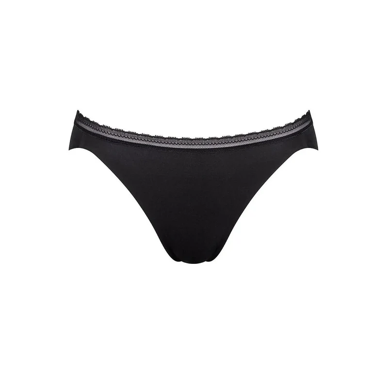 Culottes high-leg invisibles confort microfibre noire dentelle Sloggi Body Adapt Twist