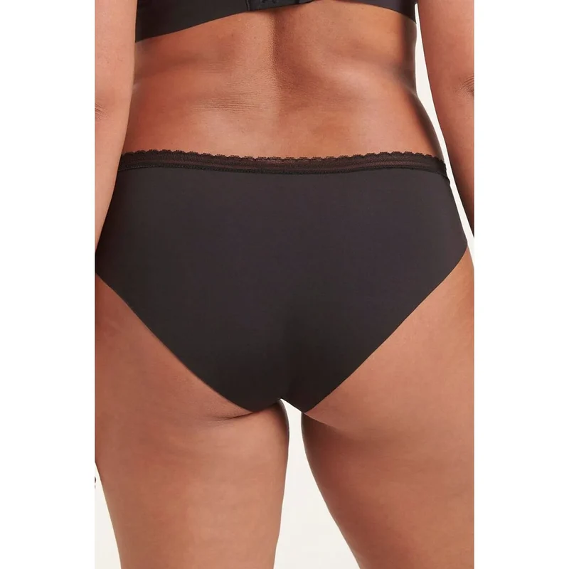 Culottes high-leg invisibles confort microfibre noire dentelle Sloggi Body Adapt Twist