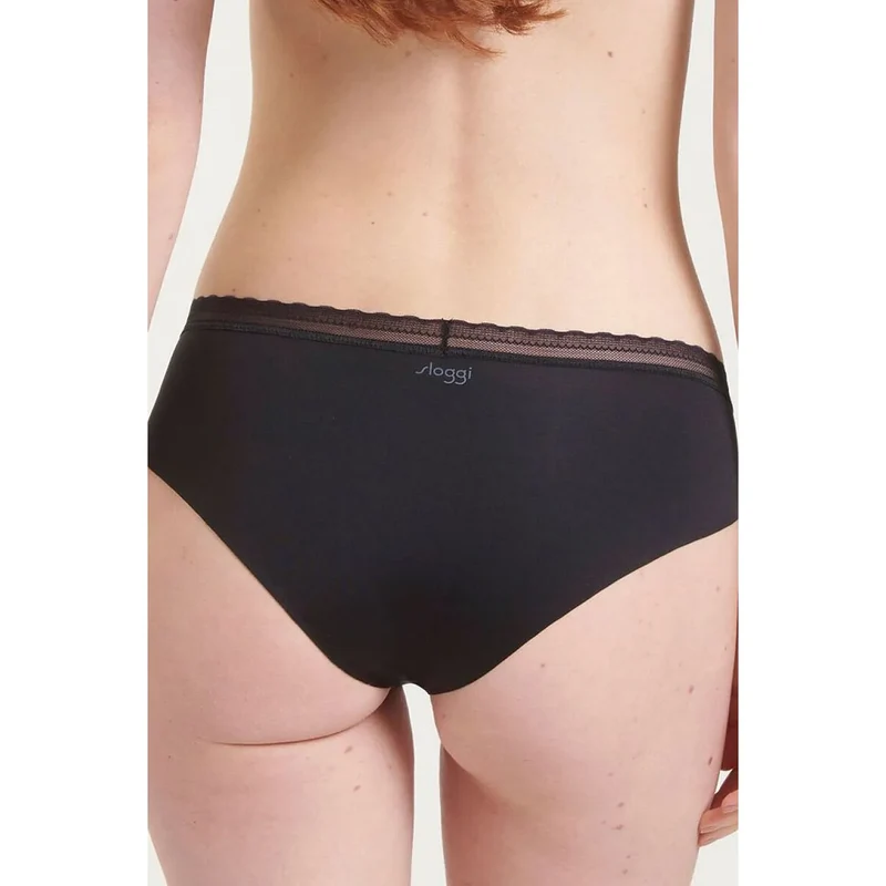 Culottes taille basse microfibre noire invisibles confort ajustement parfait Sloggi 229250