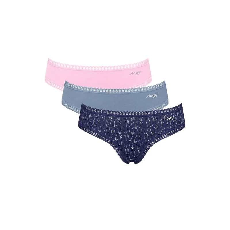 culottes coton biologique GOTS Go Crush Hipster 3-pack femmes confort dentelle