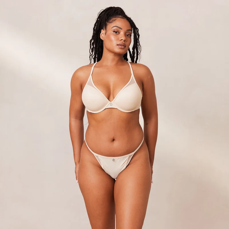 Classic Plunge T-shirt Soutien-Gorge - Latte