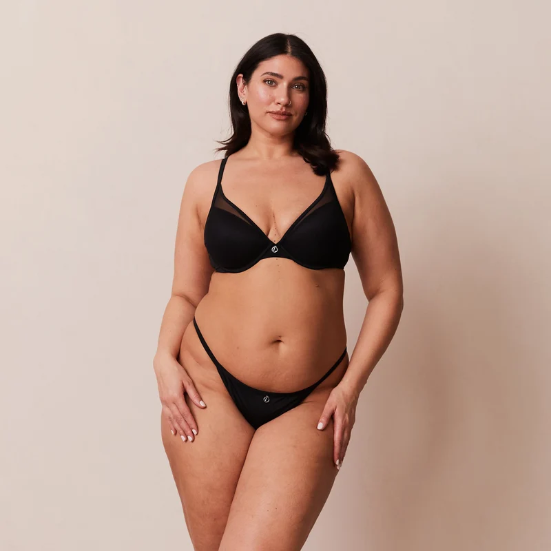 Classic Plunge T-shirt Soutien-Gorge - Noir