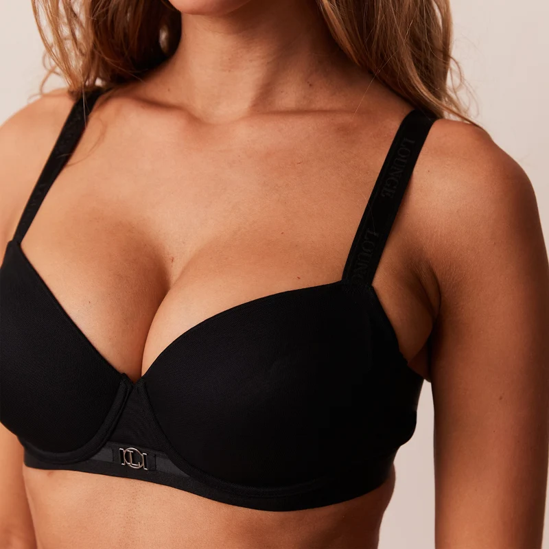 Smooth Mesh T-shirt Soutien-Gorge - Noir