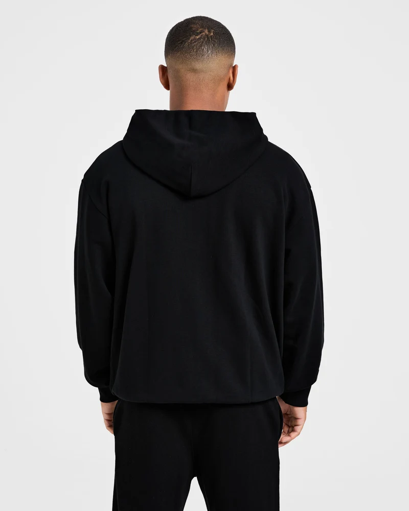 Craft Oversized Zip Up Hoodie - Noir