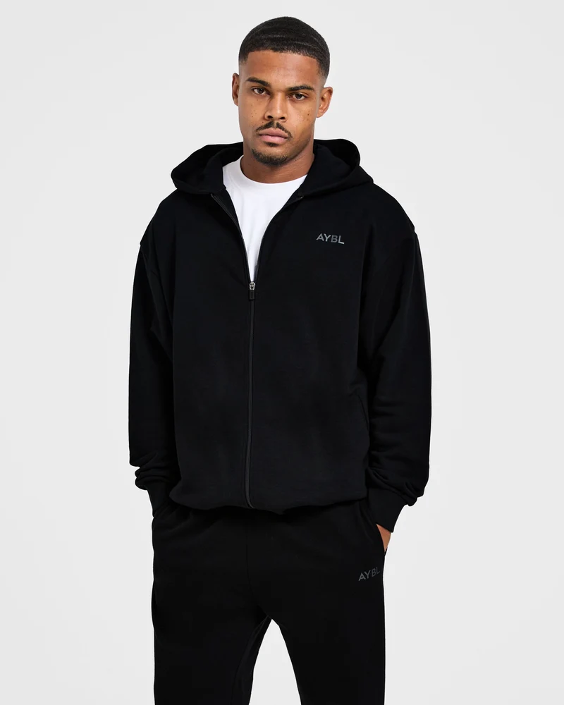 Craft Oversized Zip Up Hoodie - Noir