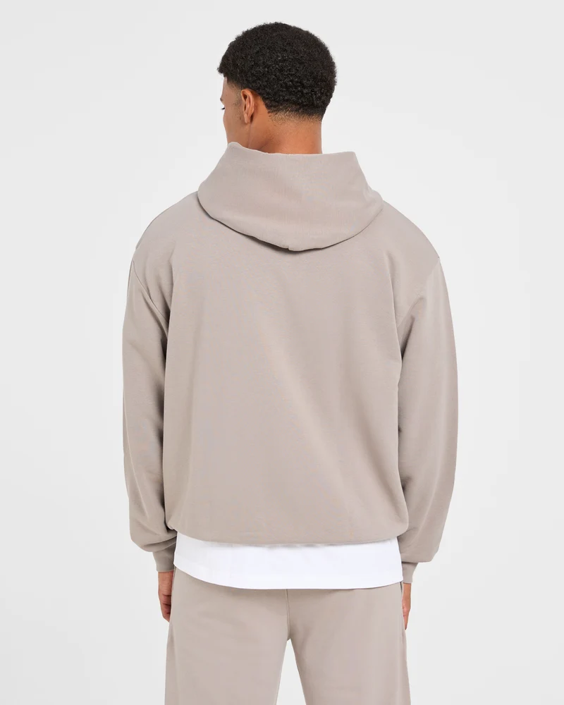 Craft Oversized Zip Up Hoodie - Fog