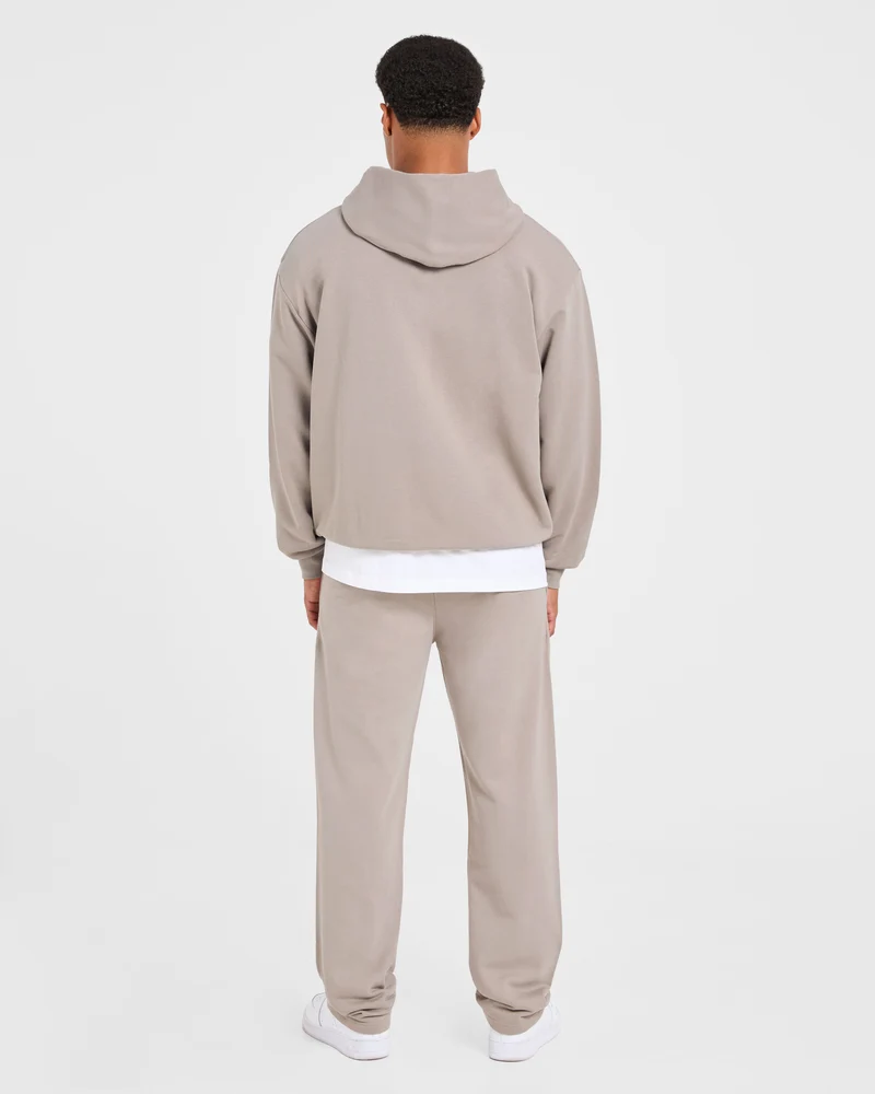Craft Oversized Zip Up Hoodie - Fog