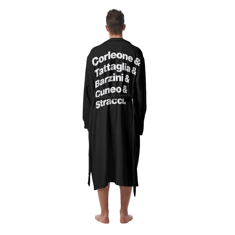 New York Five Families Corleone Tattaglia Barzini Cuneo Stracci Fleece Robe