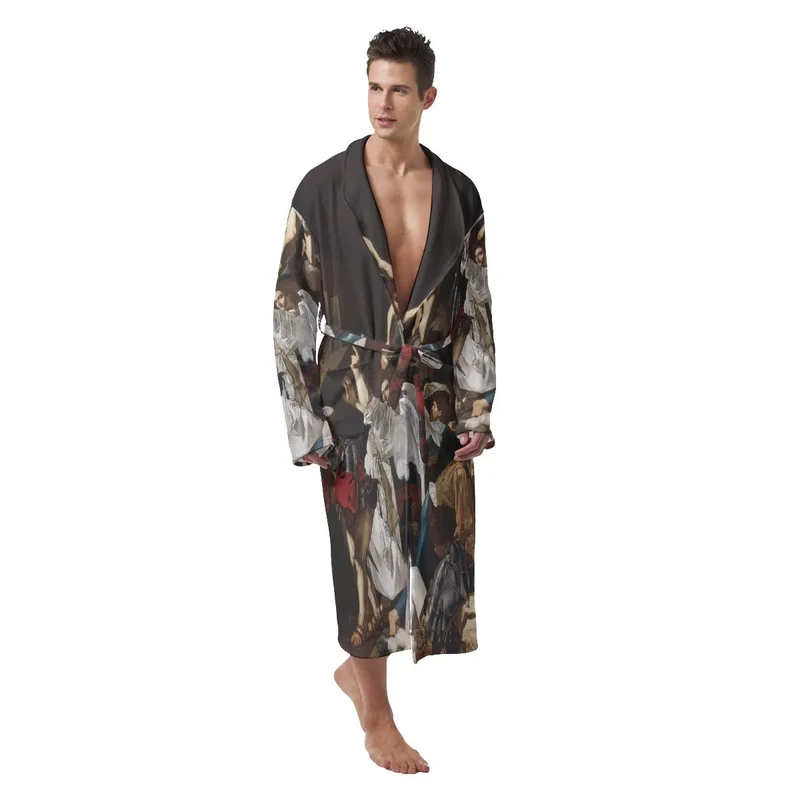 The Resurrection Cecco del Caravaggio Art Heavy Fleece Robe