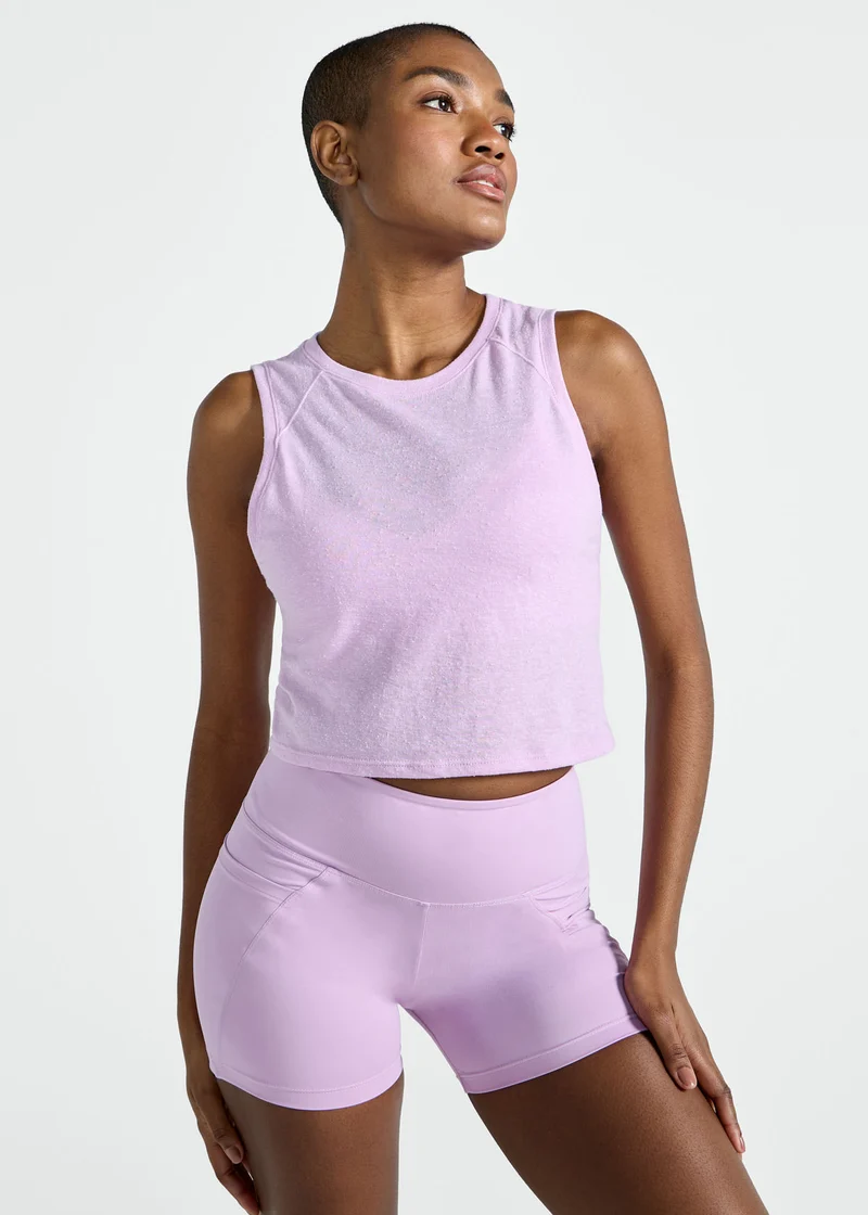 T-Shirt Mulher Sem Manga Cropped