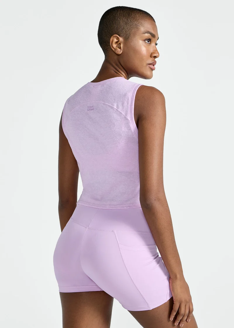 T-Shirt Mulher Sem Manga Cropped