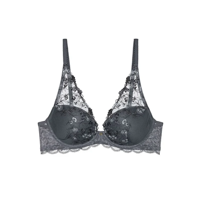 Soutien-gorge à armatures broderie élégante dentelle féminine maintien stable