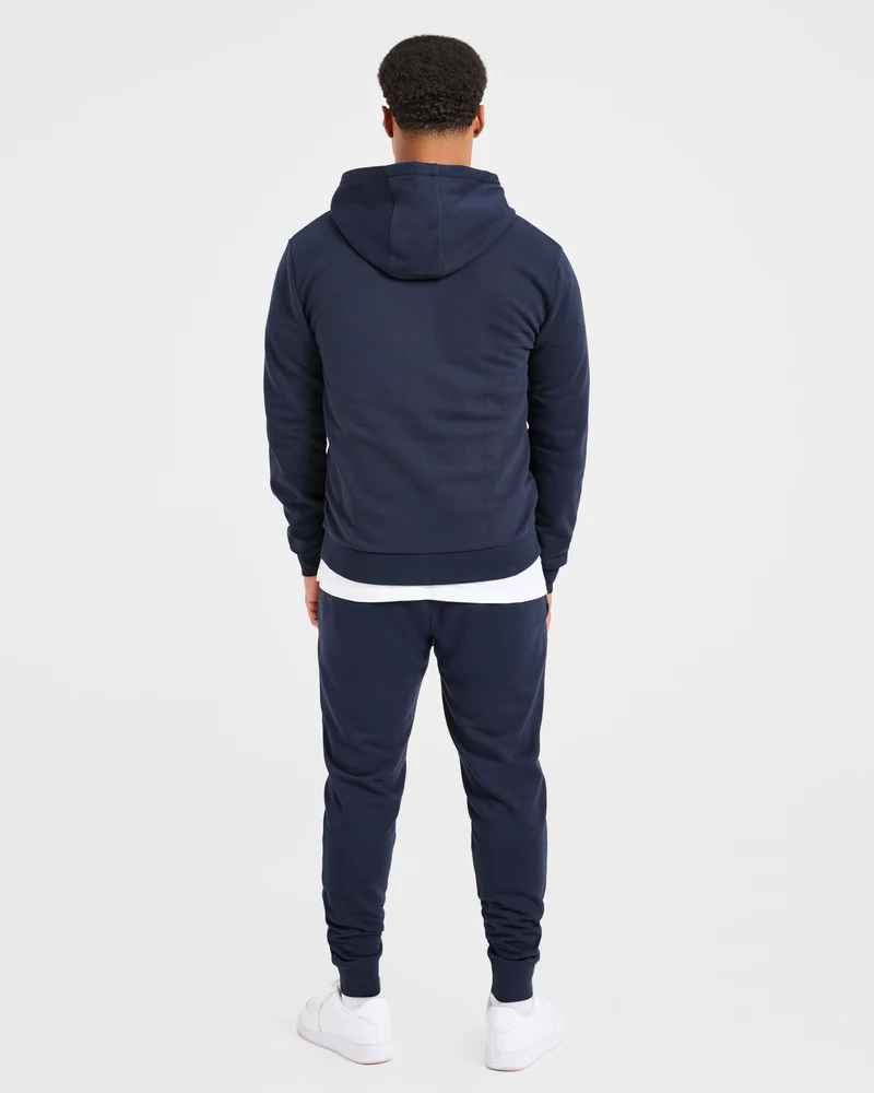 Essential Lightweight Zip Up Hoodie - Navy
