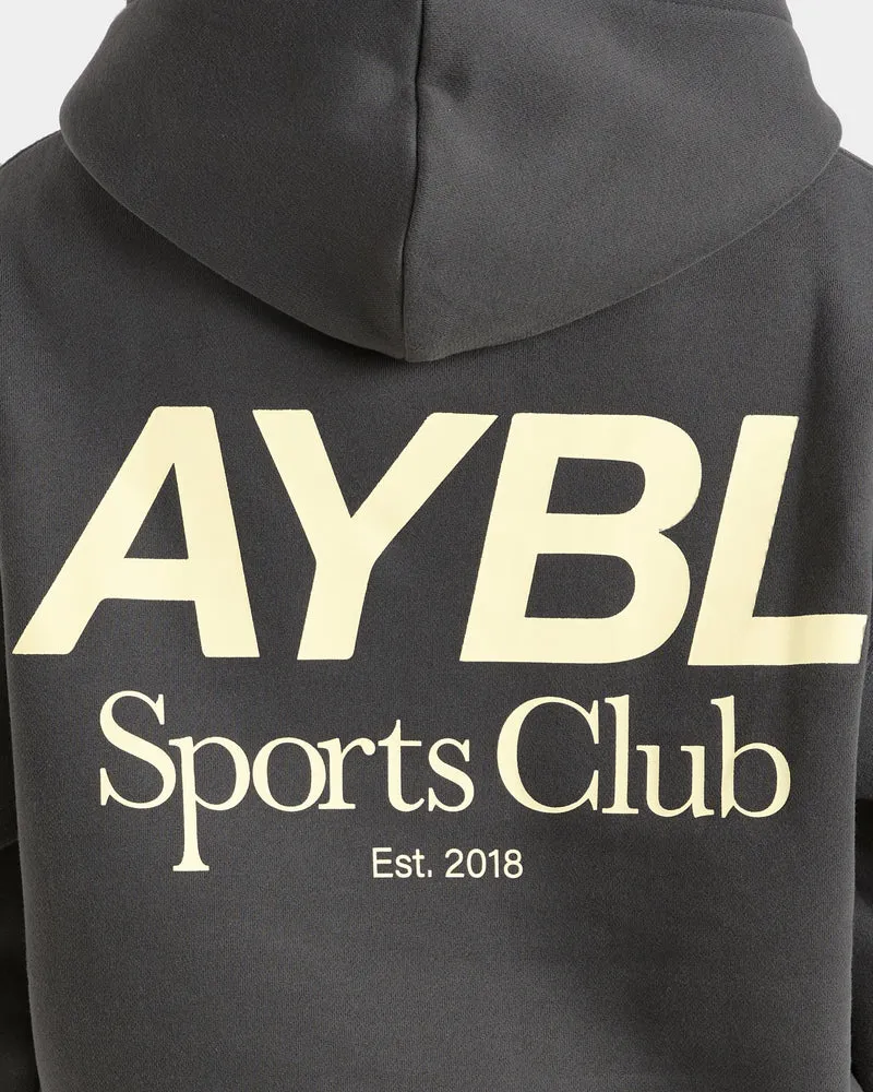 AYBL Sports Club Oversized Hoodie - Charcoal/Jaune