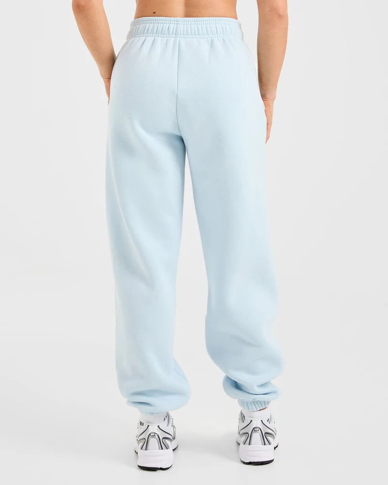 Classic Plush Oversized Joggers - Pastel Bleu