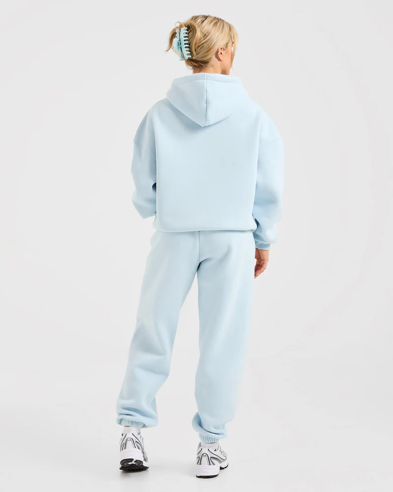 Classic Plush Oversized Joggers - Pastel Bleu