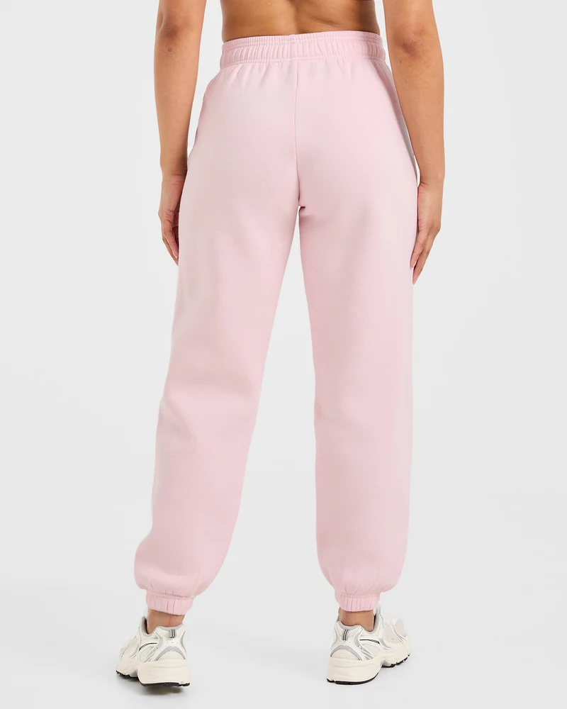 Classic Plush Oversized Joggers - Pastel Rose