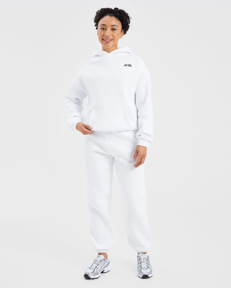 AYBL Sports Club Oversized Joggers - Blanc
