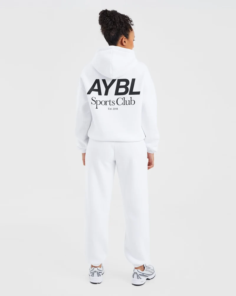 AYBL Sports Club Oversized Joggers - Blanc