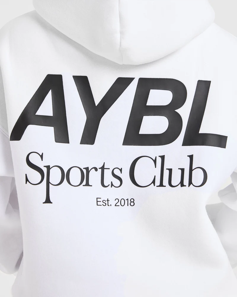 AYBL Sports Club Oversized Hoodie - Blanc