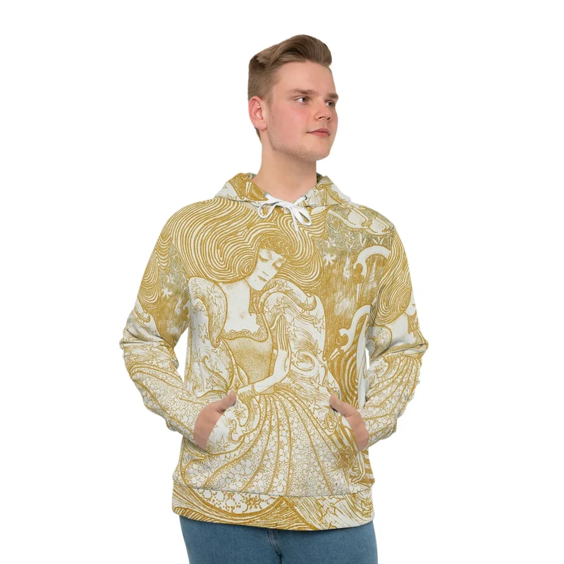 Woman with a Butterfly by Jan Toorop Painting Hoodie