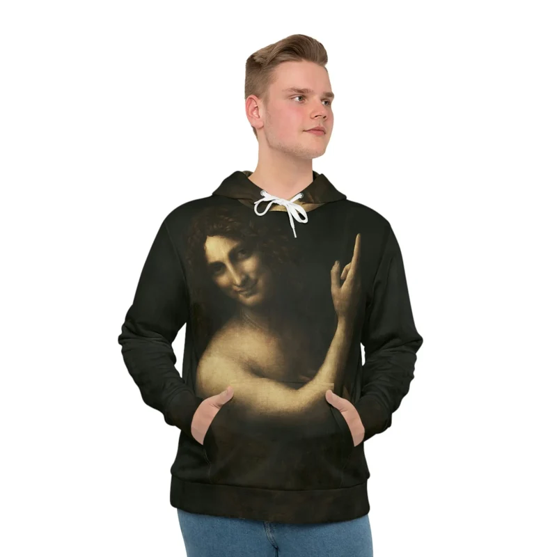 Saint John the Baptist Leonardo Da Vinci Art Hoodie