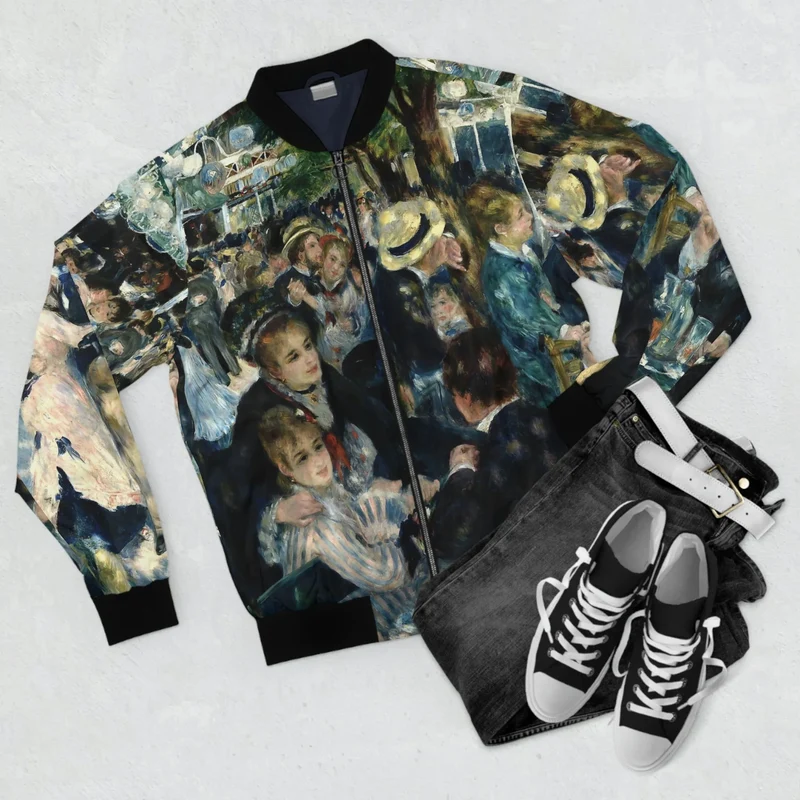 Dance at Le Moulin de la Galette Art Bomber Jacket