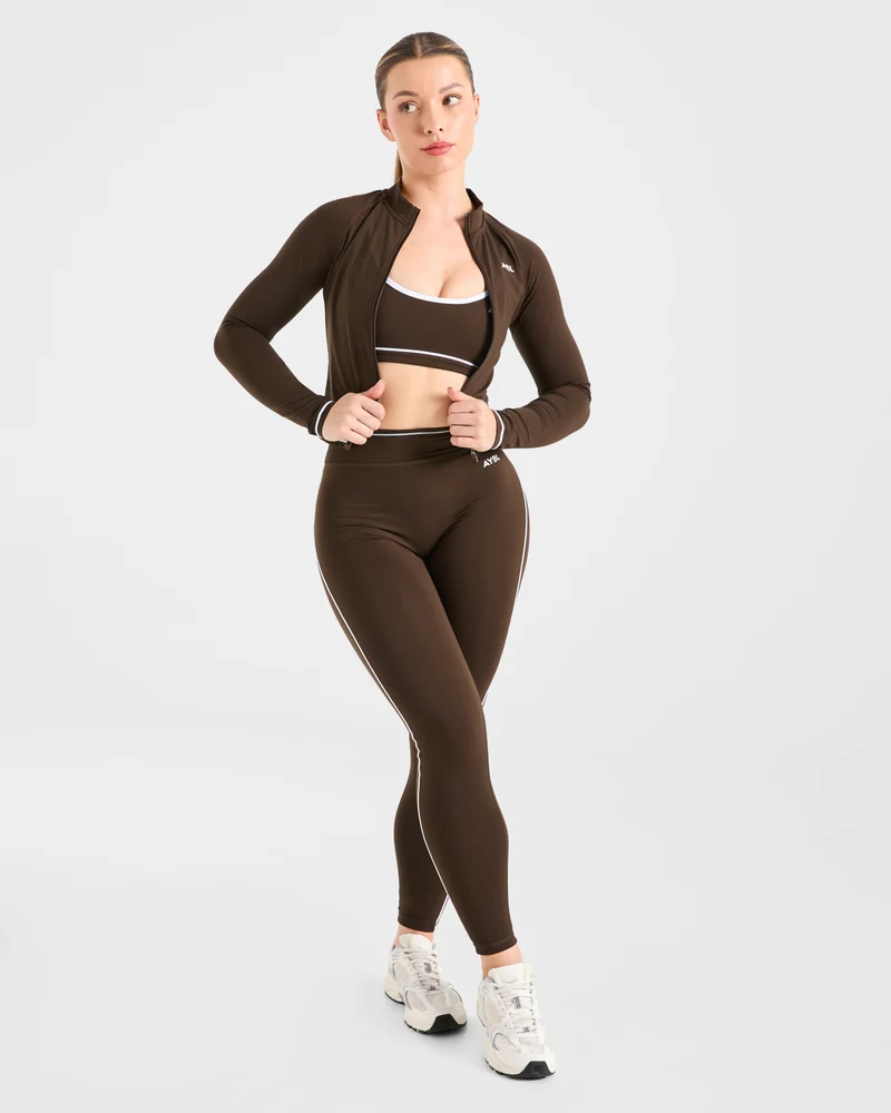 Form Zip Up Jacket - Coffee Bean