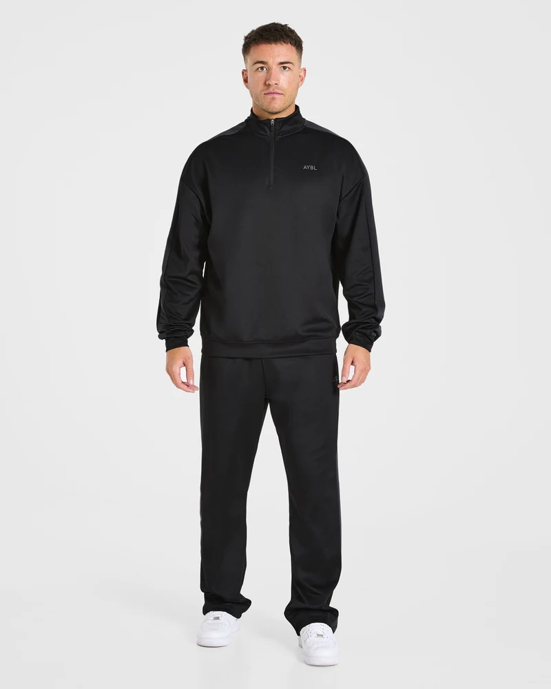 Classic Track Straight Leg Joggers - Noir/Charcoal
