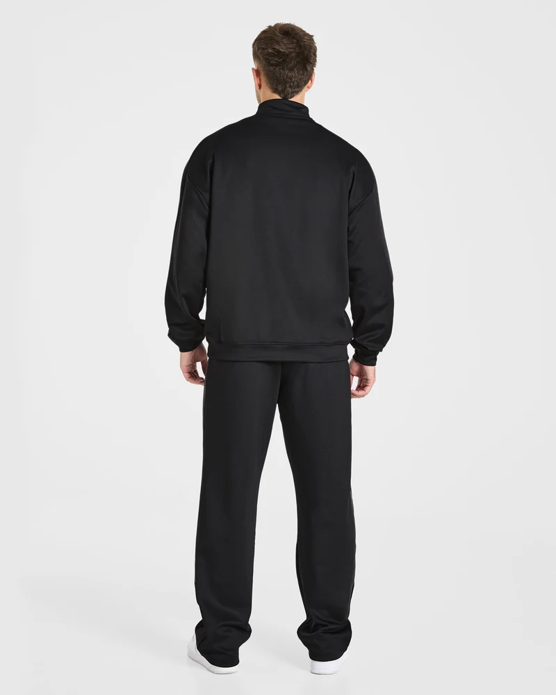 Classic Track Straight Leg Joggers - Noir/Charcoal