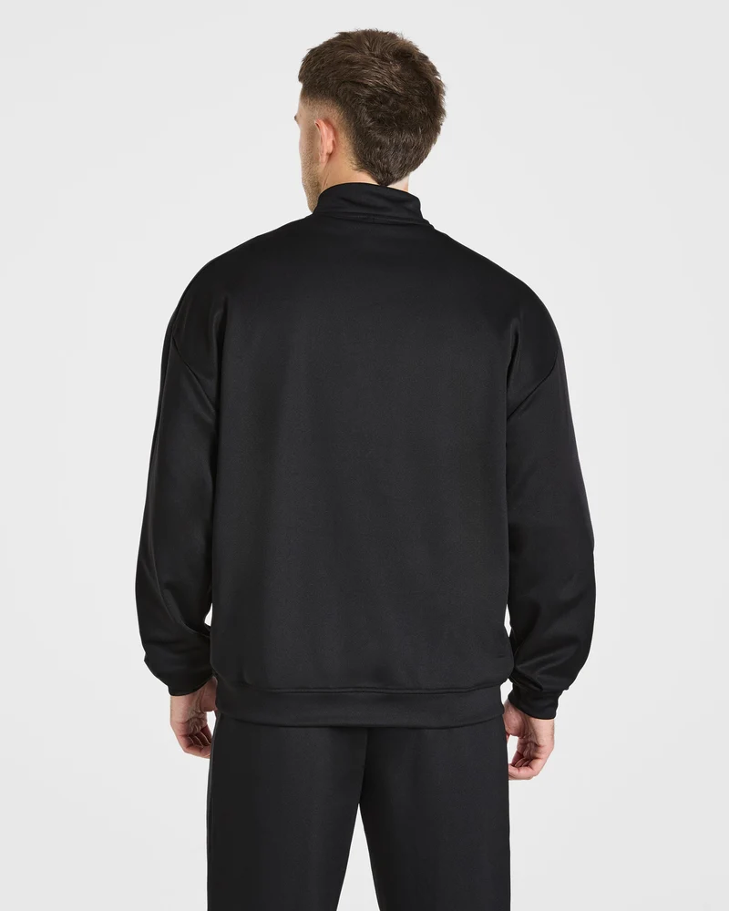 Classic Track 1/4 Zip Pullover - Noir/Charcoal