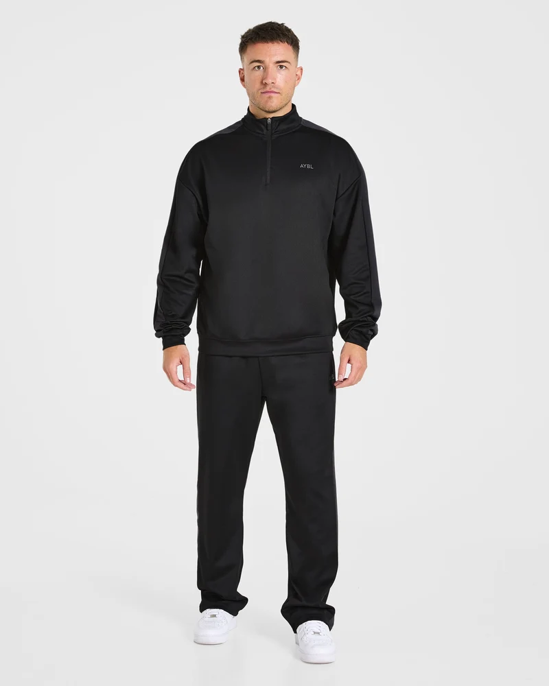 Classic Track 1/4 Zip Pullover - Noir/Charcoal