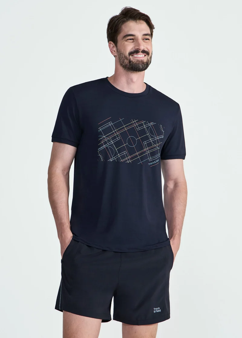 T-shirt Homem Manga Curta Thermodry Quadra