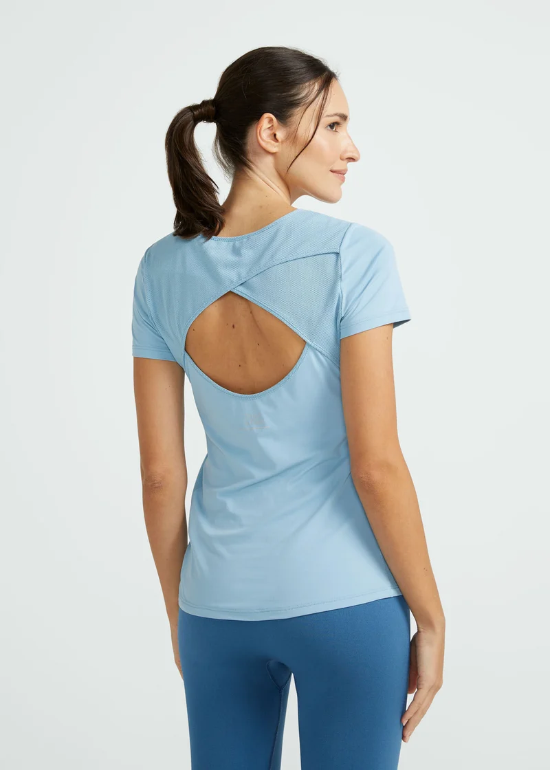 T-shirt Mulher Manga Curta Transpasse