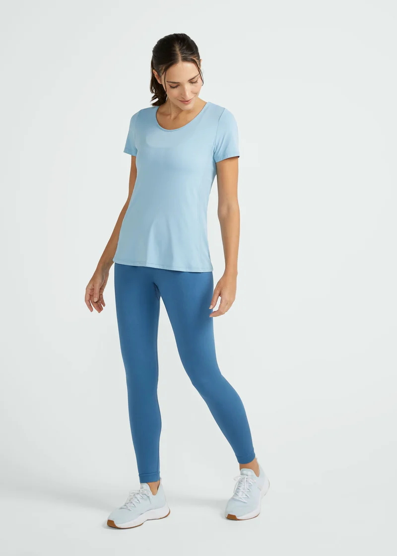 T-shirt Mulher Manga Curta Transpasse