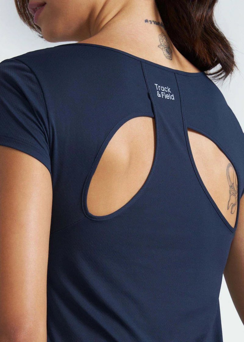 T-Shirt Mulher Manga Curta Gota