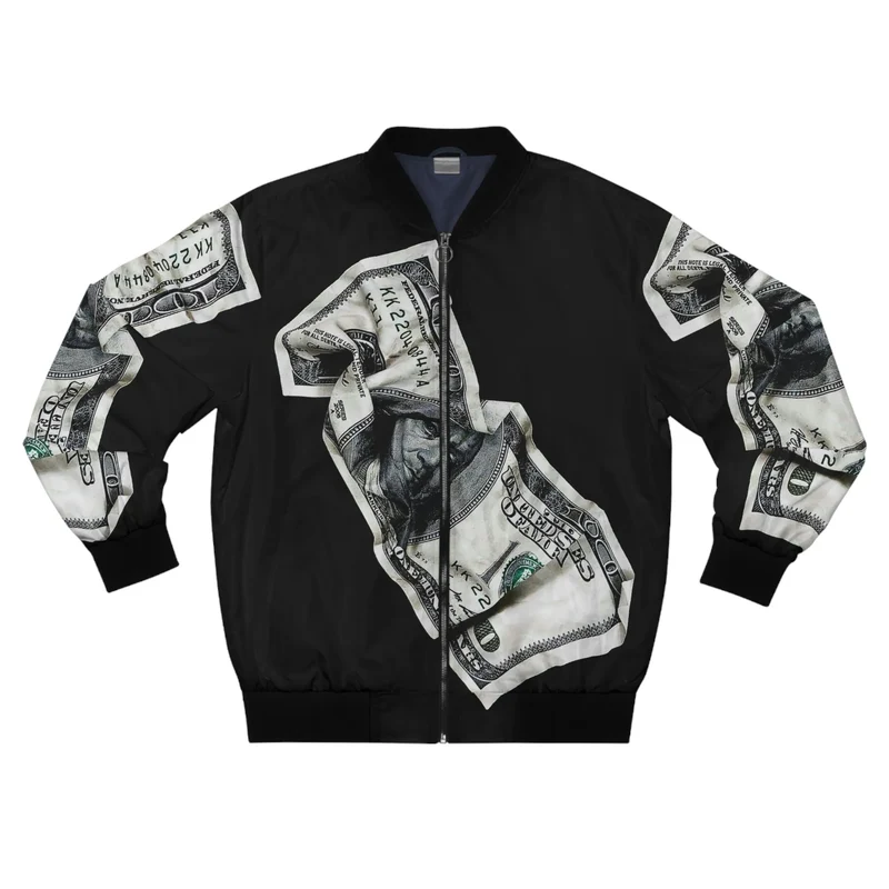 Hundred Dollar Bill Hustle Money Jacket