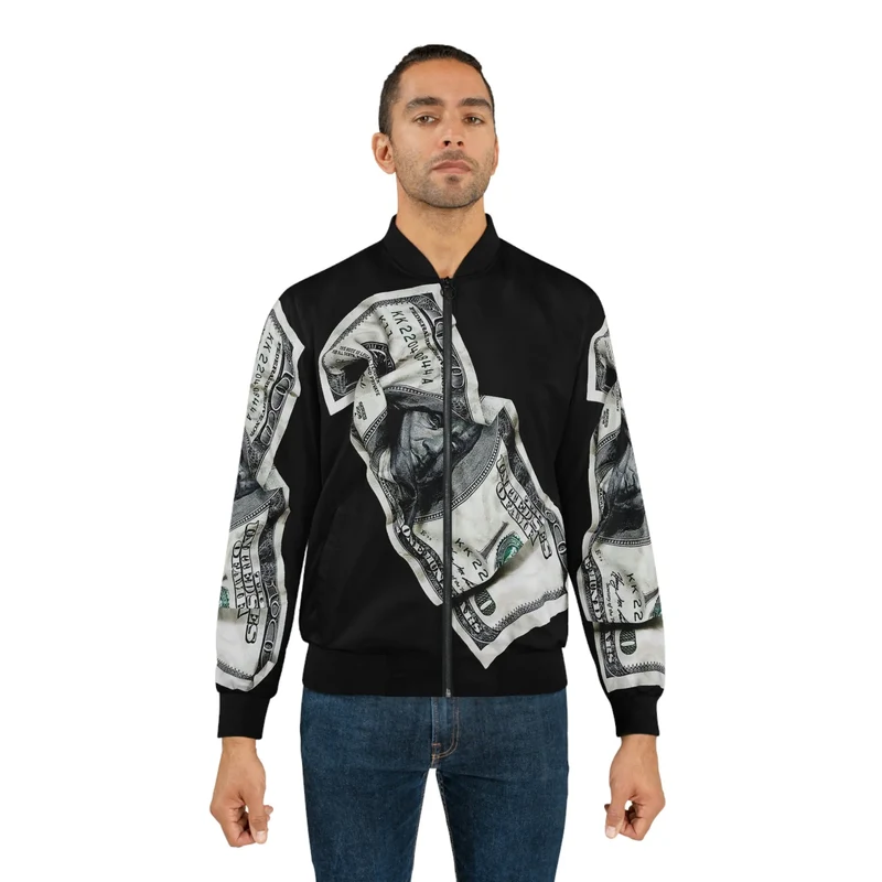 Hundred Dollar Bill Hustle Money Jacket