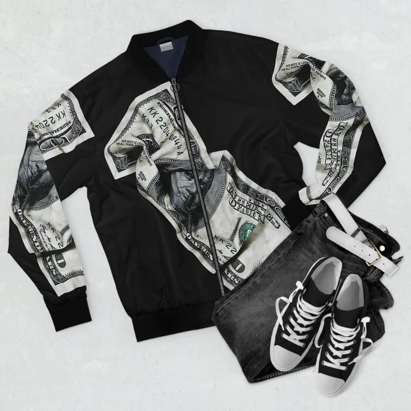 Hundred Dollar Bill Hustle Money Jacket