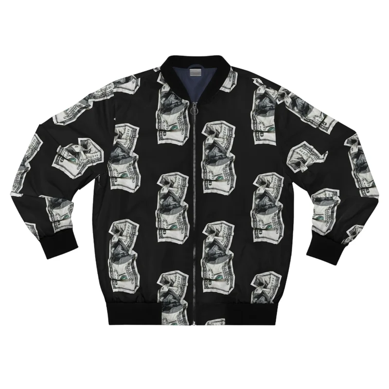 Cash Money Fly Hustle Art Bomber Jacket