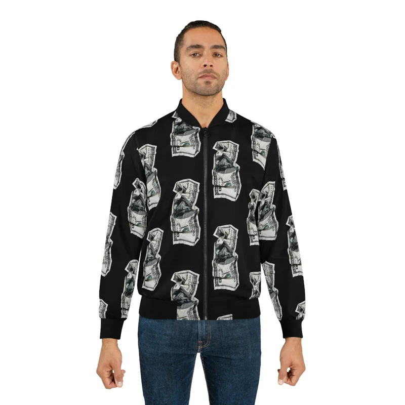 Cash Money Fly Hustle Art Bomber Jacket