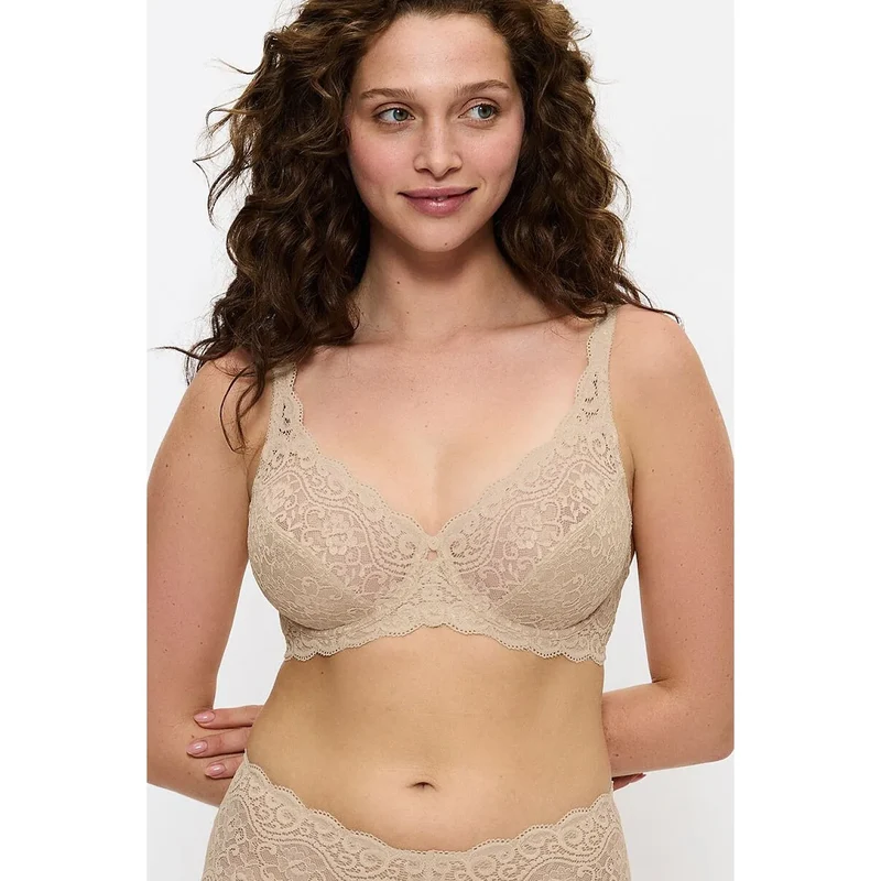 Soutien-gorge dentelle florale Amourette confort maintien ajustable féminin