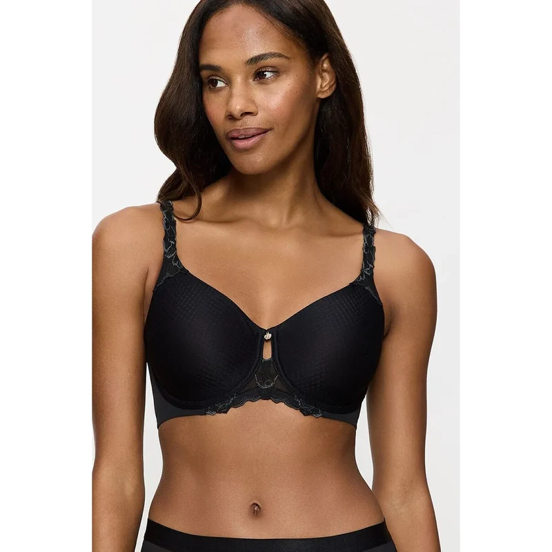 soutien-gorge minimiseur confort jacquard broderie florale Triumph 70E