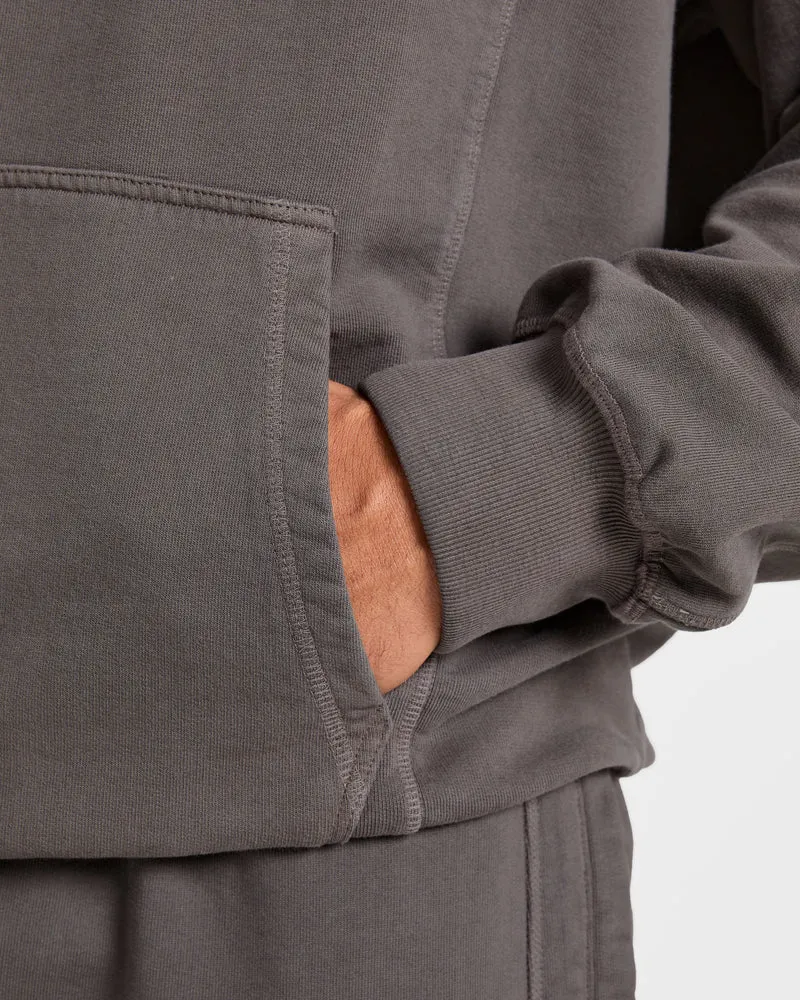 Lift Club Distressed Hoodie - Charcoal