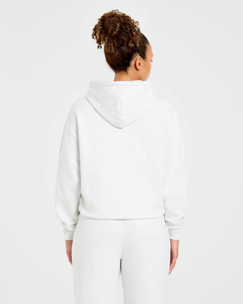 Lifestyle Oversized Zip Up Hoodie - Heather Gris
