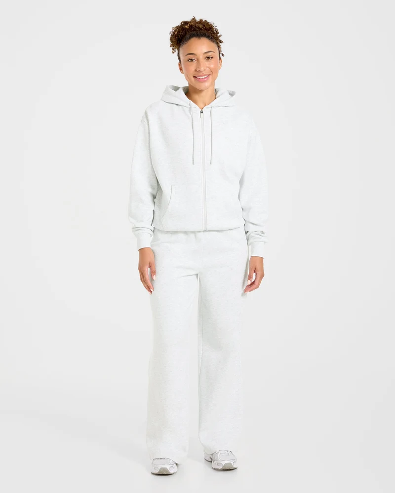 Lifestyle Oversized Straight Leg Joggers - Heather Gris