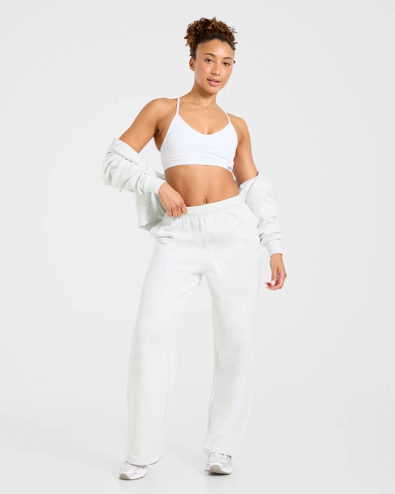 Lifestyle Oversized Straight Leg Joggers - Heather Gris